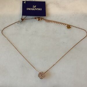 Swarovski Rose Gold Sparkling Dance Pave Clover Necklace, Brand New